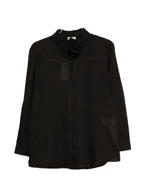 Blusa donna Marella Sport nera in lino con fiocco MARELLA Sport | EDITORE006